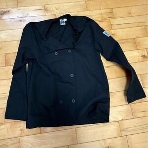 Black Double-Breasted Chef Jacket